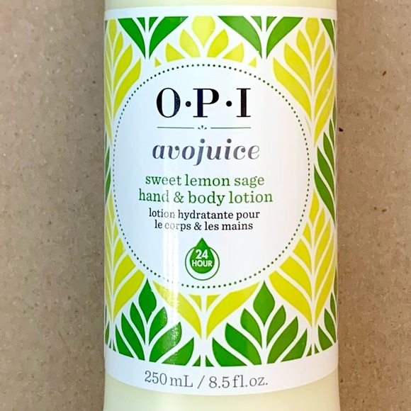 OPI Avojuice Sweet Lemon Sage Hand & Body Lotion 8.5 fl oz 250ml Pump NEW - Picture 2 of 2